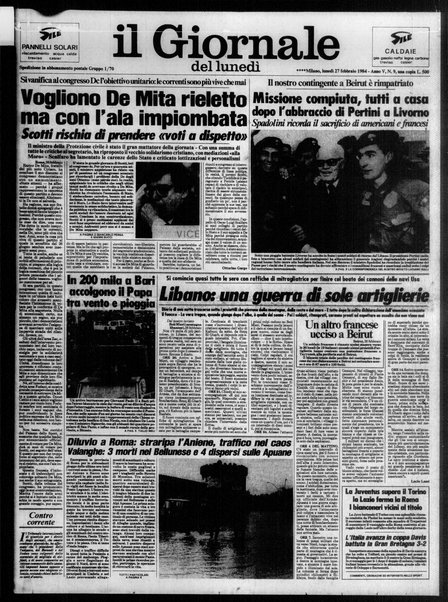 Il giornale del lunedi